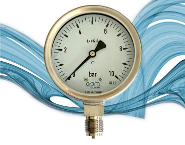 Edelstahl Rohrfedermanometer NG 100