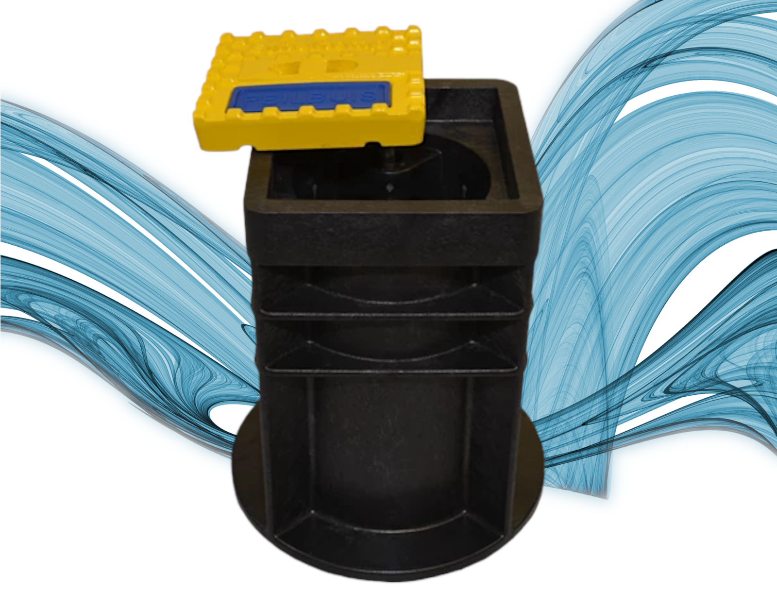 Monitoring well cover with cast iron lid