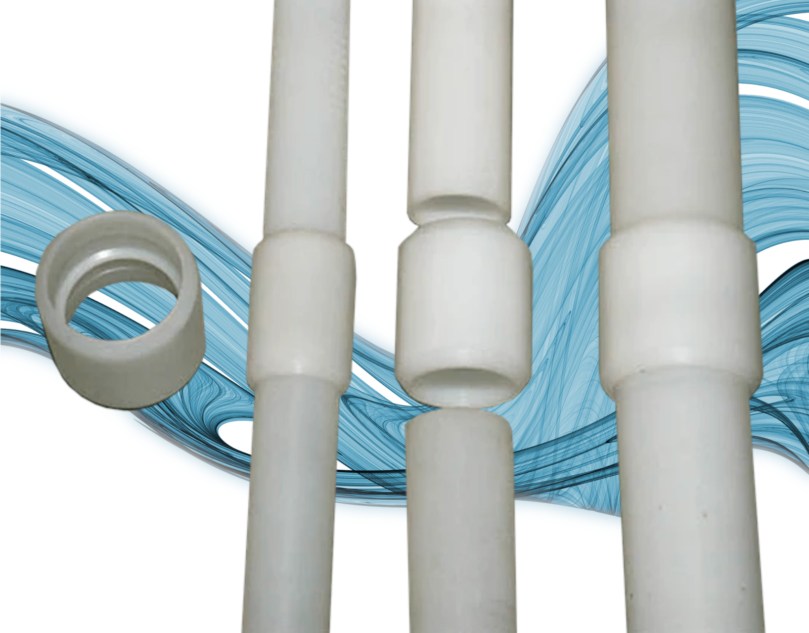 HDPE pipe with clamping socket connection