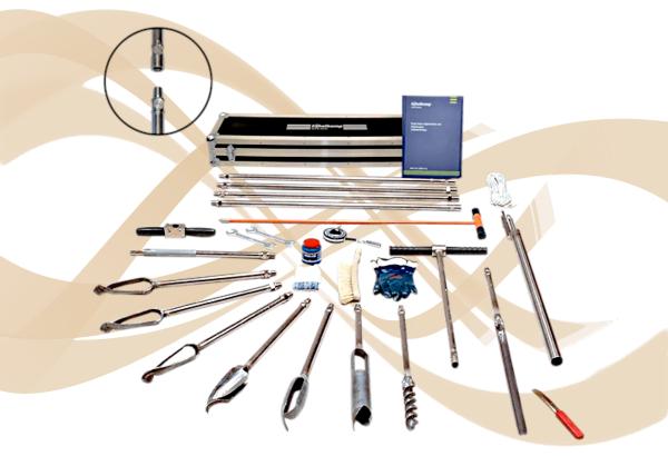 Hand auger set conical connection