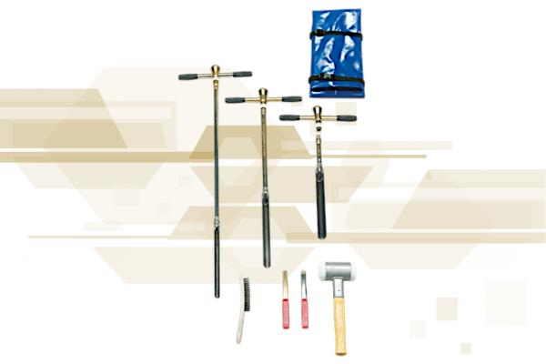 Gouge auger set for stepwise sampling