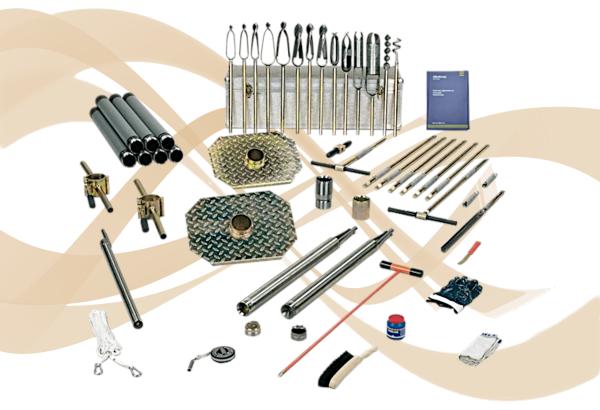 Hand bailer auger set with bayonet connection