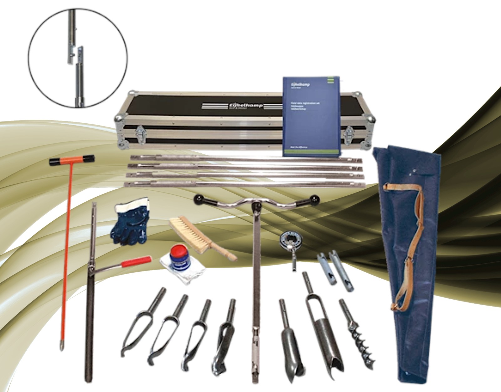 Ergonomic Hand auger set bayonett connection